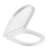 NEW D ShapeToilet Seat w/ Non-Slip Bumpers, White