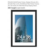 24" x 36" Poster Frame, Display Picture 20" x 30"