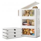 New 3 Stack Collapsible Storage Bins with Lids -