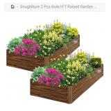 NEW Set of 2 - Galvanized Raised Garden Planters,