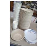 Picnic Bowls(Deep) , Plates (Dixie) & Cups.