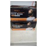 100 Black 4 Layer Face Masks