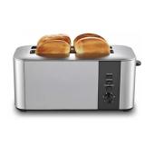 New 4-Slice Long Slot Stainless Steel Toaster