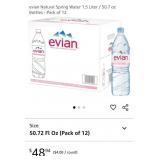 NEW 12 Pk - evian Natural Spring Water 1.5 Liter