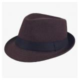Brown Fedora Hat*appears new, unsure of size