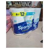 6 Pk   (Double Rolls) Sparkle Paper Towels