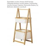 2 Tier Bamboo Storage Shelf, Foldable *appears