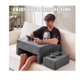 Memory Foam Lap Desk Pillow w/ Cup Holder, Dark