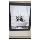 New 16x20   Monkey in The Bathtub Framed