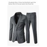Mens  Size Large 3-Pc Suit, Slim Fit / Includes