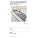 Pet Couch Cover w/ Non Slip Bottom, Blue-Grey,