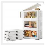 New 3 Stack Collapsible Storage Bins w/ Lids - 45