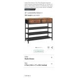 4 Tier Shoe Storage Organizer w/ 2 Fabric Drawers