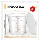 NEW 6 Qt Round Food Storage Container w/ Lid