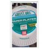 100 Green Label Paper Plates Eco Friendly,
