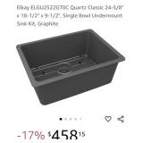 $458. New Elkay Single Bowl Undermount Sink