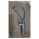 New  Grey/Chrome Kitchen Faucet Easily Rotate