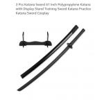 41" Katana Training Sword w/ Display Stand,