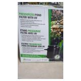 New Pond Pressure Filter Clarifier, UV, 2300 gph