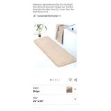 24" x 60" Large Bathroom Rug w/ Rubber Back,