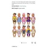 NEW 10 Sets - Baby Doll Outfits Only, fits New