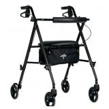 New Medline Superlight Aluminum Rollator, Black -
