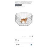 Pet Exercise Playpen w/ Eight 24" Panels - Black,