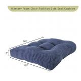 Memory Foam Chair Cushion w/ Non-Slip Bottom,