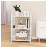 New White /Gold  Small Bookshelf for Small