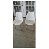2 (New)  Wood & Plastic  Armless Chairs