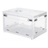 New 3 PC Stackable Plastic Storage Bins with Lids