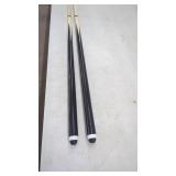 2 New Pool Sticks. 57.5" Long  2piece
