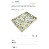 Spsyrine Lemon Serving Tray with Handles, Plastic