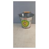 Vintage  Elsie the Cow Wooden Handle Dairy Pail (