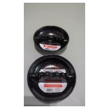 2 New Black Melamine Ashtrays  Stackable