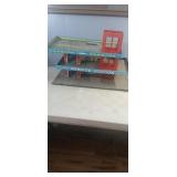Metal Service Station Toy Garage.   24" wide X