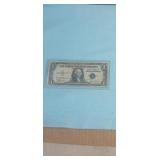 1935C Blue Seal Silver Certificate in protective