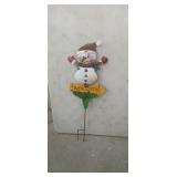 Metal Snowman  Welcome Yard Decoration  32" tall