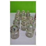 19 Vintage Clear Insulators includes, White Tail,