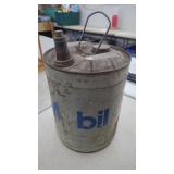 Vintage Mobil Oil 5 Gallon Can