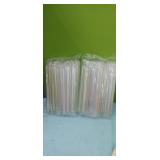 (100)  7.5"  Striped Poly Wrap Boba Drinking