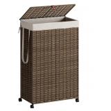 New Rolling Laundry Hamper with Wheels and Lid,