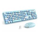 New Wireless Keyboard and Mouse Combo, Retro