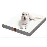 New Beige Dog Bed for Large Dogs, Egg Crate Foam