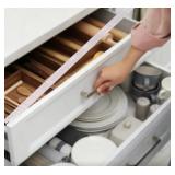 8PCS Clear Rigid Plastic Slip On Cabinet Door