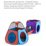 Brainy Shark Pop Up Play Tent - Collapsible