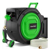 New Retractable Garden Hose Reel, 5/8 in x 100 ft