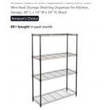 New- Amazon Basics 4-Shelf Adjustable Heavy Duty