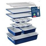 New Bakken Swiss Bakeware Set Blue 8-Piece