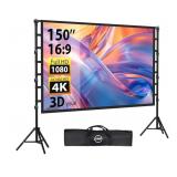 Outdoor Projector Screen with Stand: 150 inch
